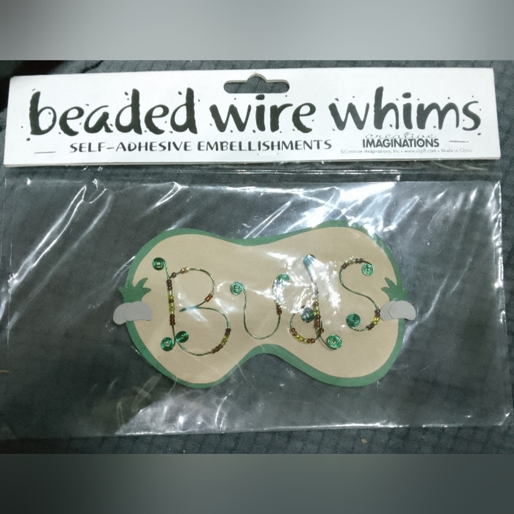 2pc Creative Imaginations Beaded Wire Whims - Vintage NOS